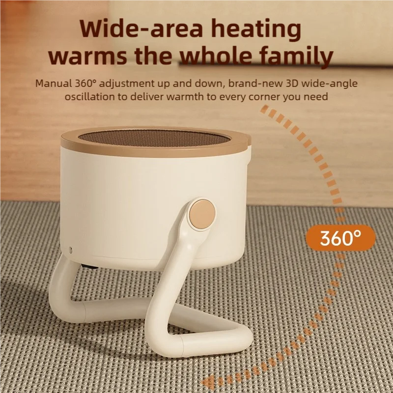 Portable desktop electric heater suitable for home and office use Mini fan heater suitable for desktop use and foot warmer thumbnail 6
