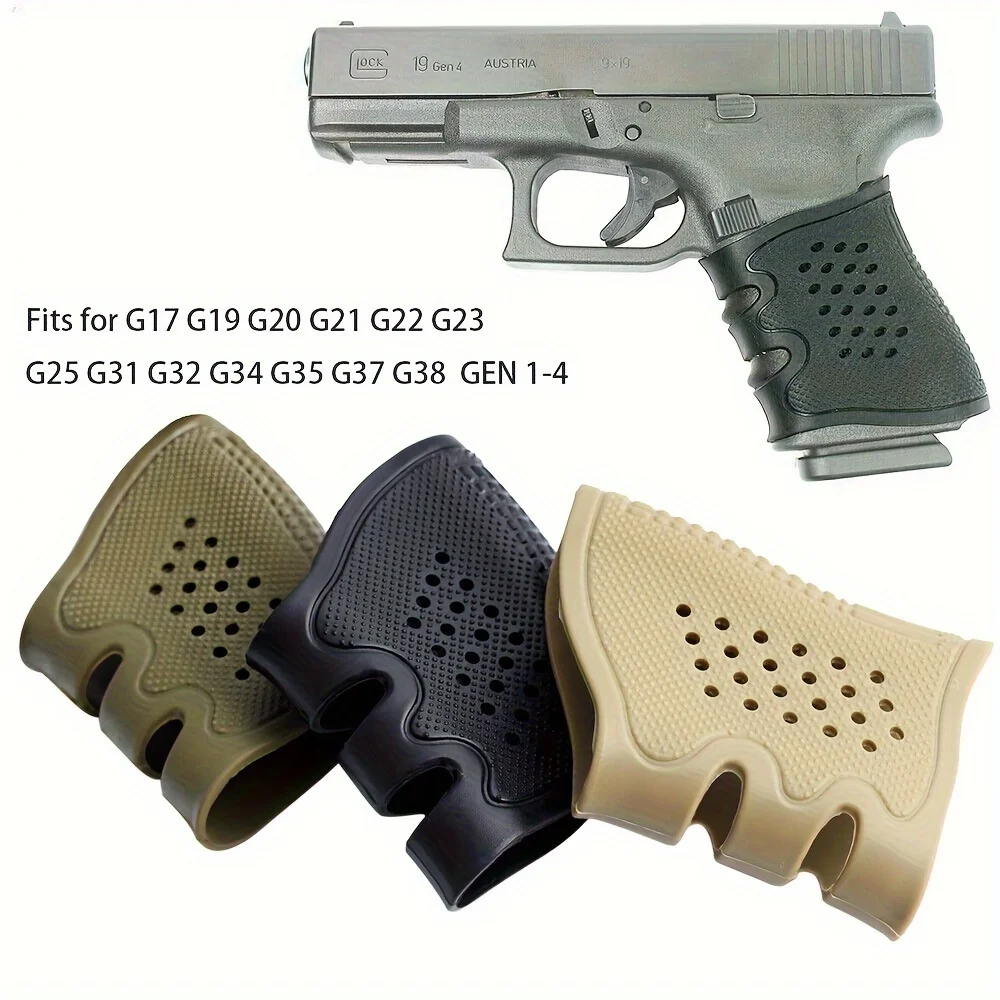 Tactical Pistol Rubber Grip Anti Slip Glove for Gl*ck G17/19/20/21/22/23/31/32 Reduce Recoil Grip Glove Hunting Accessories thumbnail 2