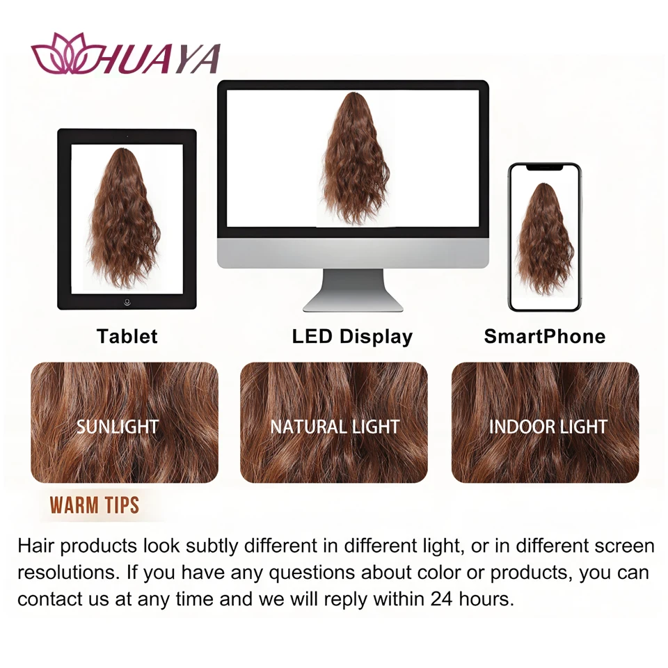 12Inch Synthetic Short Wavy Claw Clip in Ponytail Hair Extension Daily Use Black Brown Fluffy Hairpiece for Women thumbnail 6
