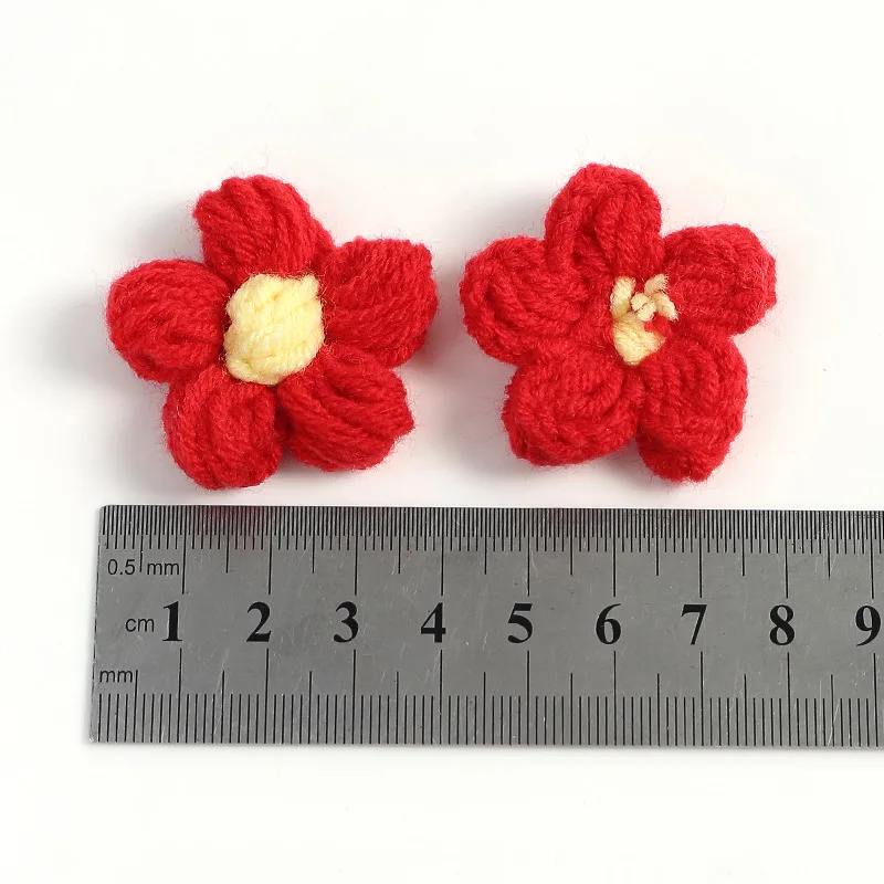 10-50Pcs Wool Flower Stickers For DIY Shoes And Hats Handicrafts Sewing Clothes Headgear Hair Clips Decorative Accessories thumbnail 5