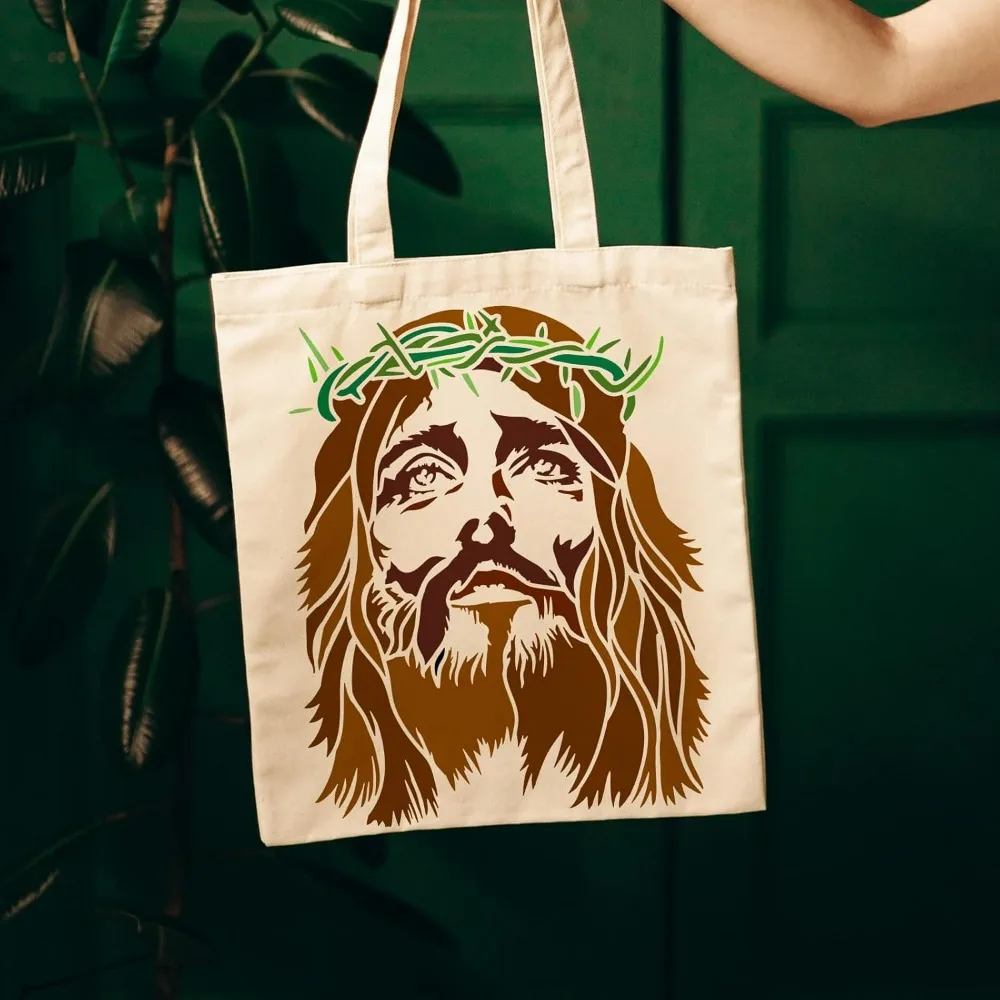 Crown of Thorns of Christ Painting Stencil 11.8x11.8 inch Reusable Christ Drawing Template Religious Theme Craft thumbnail 6
