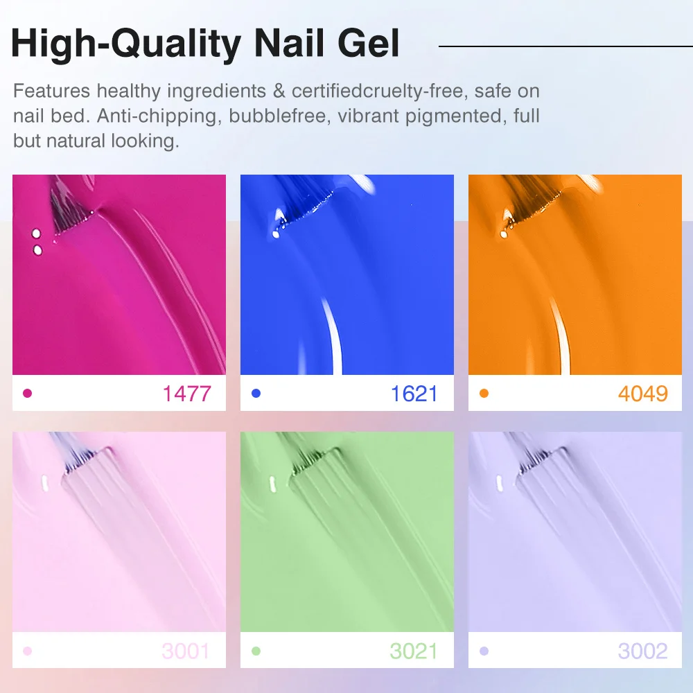 Clou Beaute HEMA TPO FREE UV Gel Nail Polish Varnis Semi Permanent High Pigment Pretty Sugar Color Nail Gel Nail Art Supplies thumbnail 2