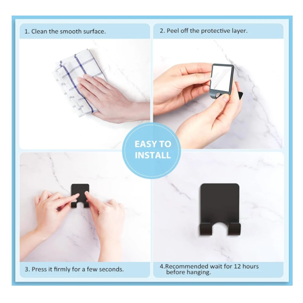 Adhesive Razor Holder Wall Mounted Bathroom Plastic Hook Punch Free Razor Rack Multi-Function Bathroom Kitchen Accessories Hooks thumbnail 5