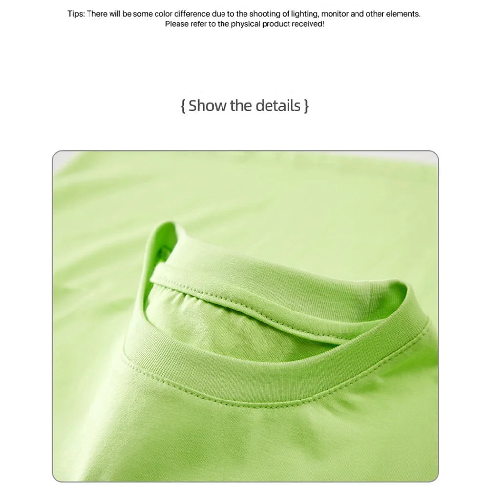 Children's Pure Cotton Short-Sleeved Solid Color Sports Casual Round-Neck T-Shirt Summer Breathable Soft Kid's Basic Top thumbnail 3