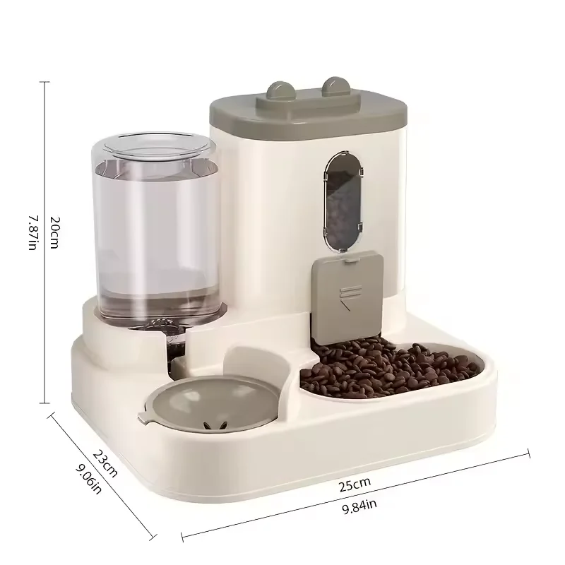 Pet large-capacity feeder integrated automatic water dispenser cat food bowl dog feeding bowl cat bowl dog bowl pet supplies thumbnail 2
