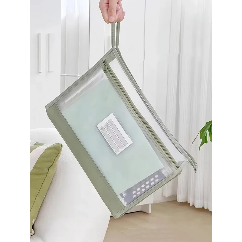 A4 Nylon Mesh Bag – Transparent Portable Storage Pouch for School & Office Supplies thumbnail 2