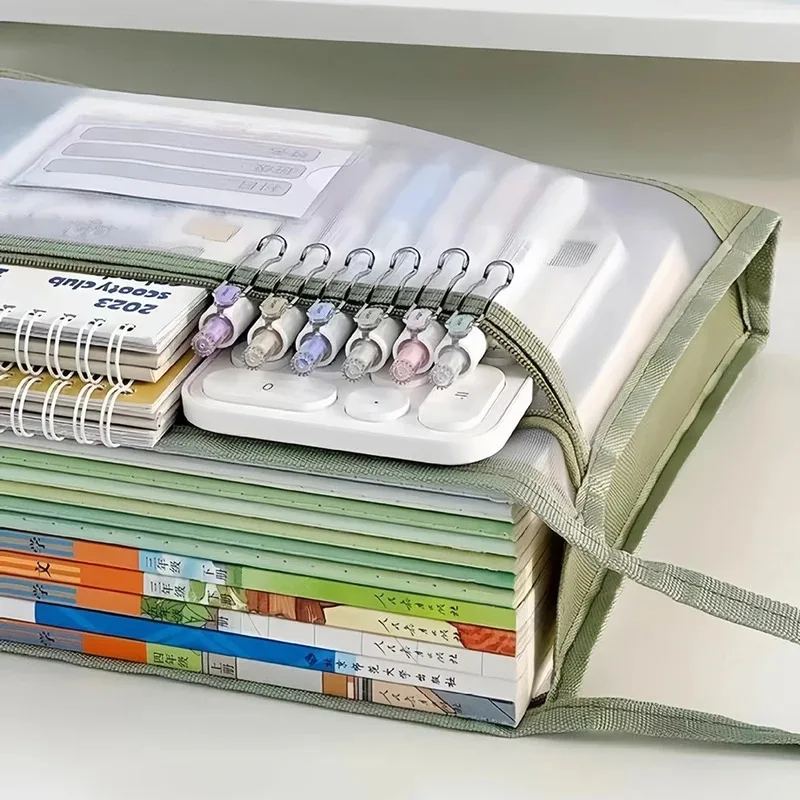 A4 Nylon Mesh Bag – Transparent Portable Storage Pouch for School & Office Supplies thumbnail 3