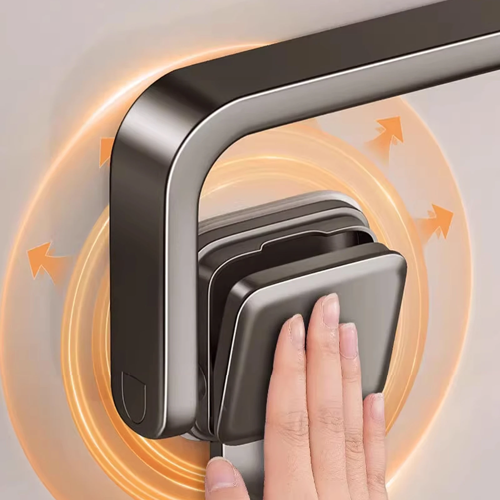 Suction Cup Folding Bathroom Hand Towel Rack Holder Wall Mount No Drill 30/40/50cm Towel Bar Apartment Space Saving thumbnail 4