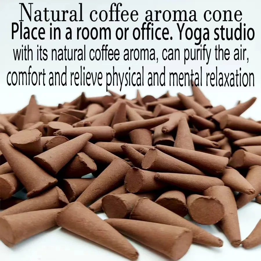 36/218/399/62pcs coffee flavored incense cones, suitable for home and yoga, meditation thumbnail 2