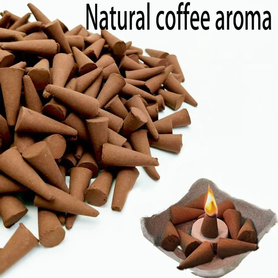 36/218/399/62pcs coffee flavored incense cones, suitable for home and yoga, meditation thumbnail 3
