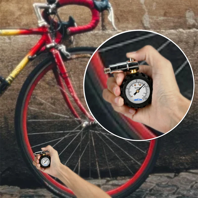 Bicycle Tire Pressure Gauge 160PSI Mechanical Pointer Tire Pressure Gauge For Mountain Racing Bikes Mtb Bike Road Bike Tools thumbnail 6