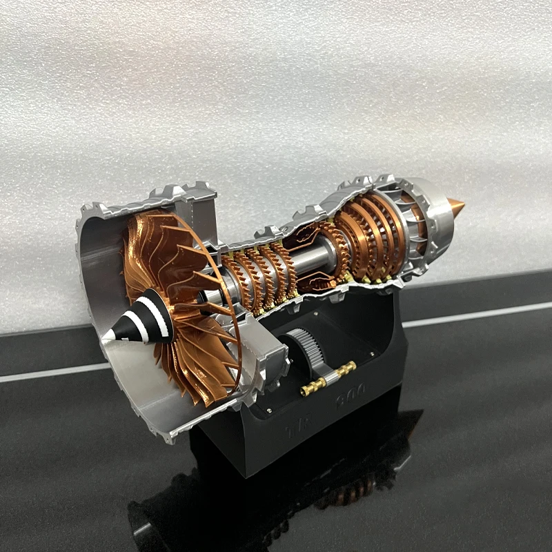 TR900 Aviation Turbofan Engine Model DIY Model Kit 27CM Electric Turbofan Engine Assembly Toy Kit thumbnail 5