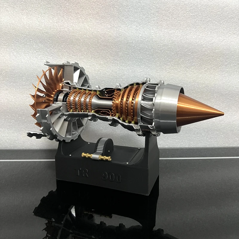 TR900 Aviation Turbofan Engine Model DIY Model Kit 27CM Electric Turbofan Engine Assembly Toy Kit thumbnail 6