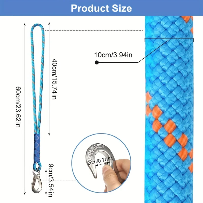 1pc Heavy-Duty Stainless Steel Swing Rope, Hammock Chair Connector Straps,Outdoor Yoga Suspension Ropes-Durable Nylon Material thumbnail 3