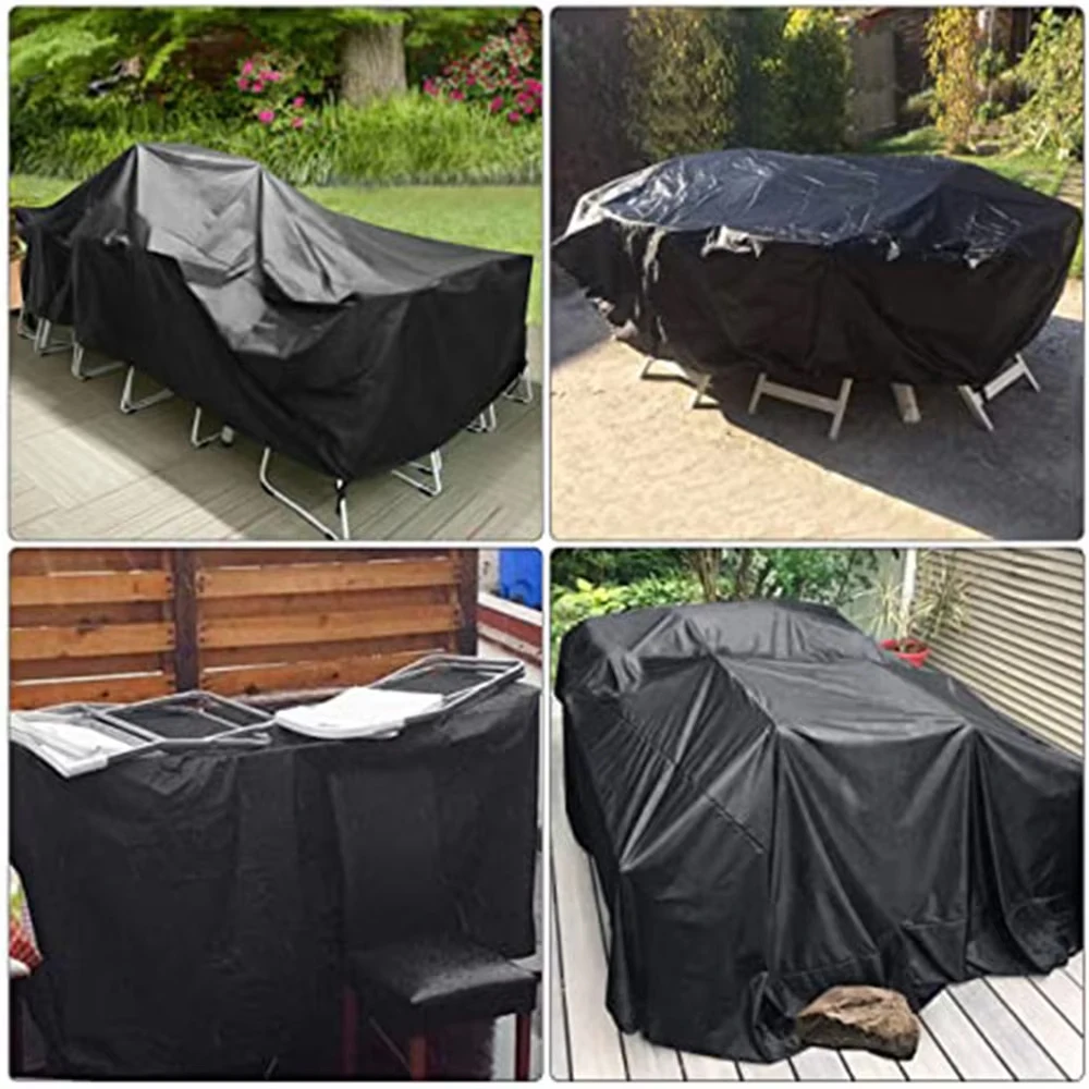 210D Heavy duty Waterproof Patio Furniture Cover Rectangular Garden Rain Snow Outdoor Cover for Sofa Table Chair Wind-Proof thumbnail 2