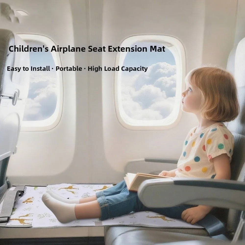 Breathable Kids Airplane Bed Comfort Design with Side Pocket Foot Rest Hammock Anti-Slip Design Portable Airplane Footrest Kids thumbnail 6