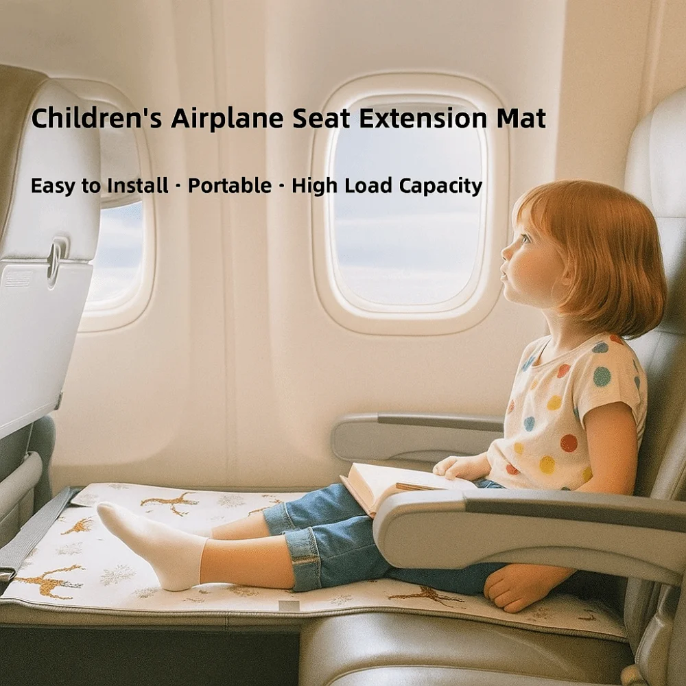Breathable Kids Airplane Bed Comfort Design with Side Pocket Foot Rest Hammock Anti-Slip Design Portable Airplane Footrest Kids