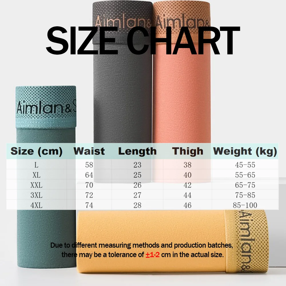 4Pcs Men Underwear Sporty Boxers Plus Size Youth Boxer Shorts Comfortable Breathable Flat Pants Men's Square Panties Briefs Gift thumbnail 2