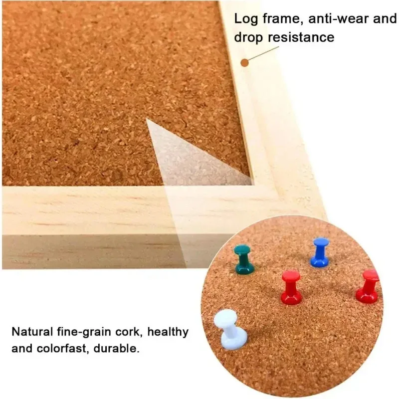 Retro Cork Board Frame, Advertising Display Board, Single-sided Photo Wall, Suitable for Offices and Schools, Display Supplies thumbnail 4