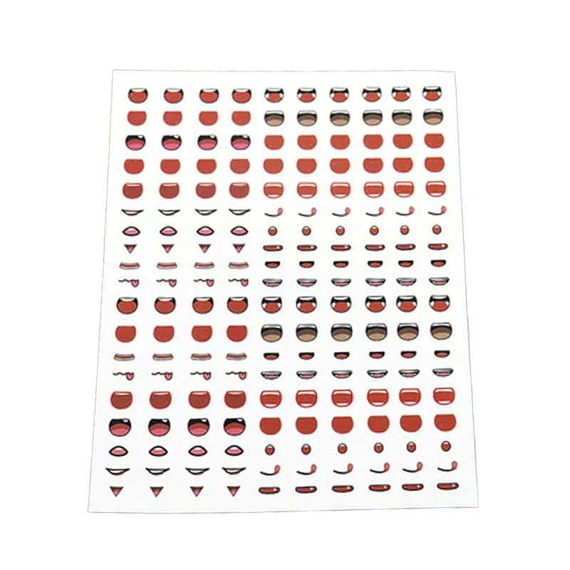 12 Different Models of Eye and Mouth Stickers, Handmade DIY Clay Doll Eyes, Ultra-Light Soft Polymer Q-Style Face Mold Doll Eye Stickers thumbnail 5