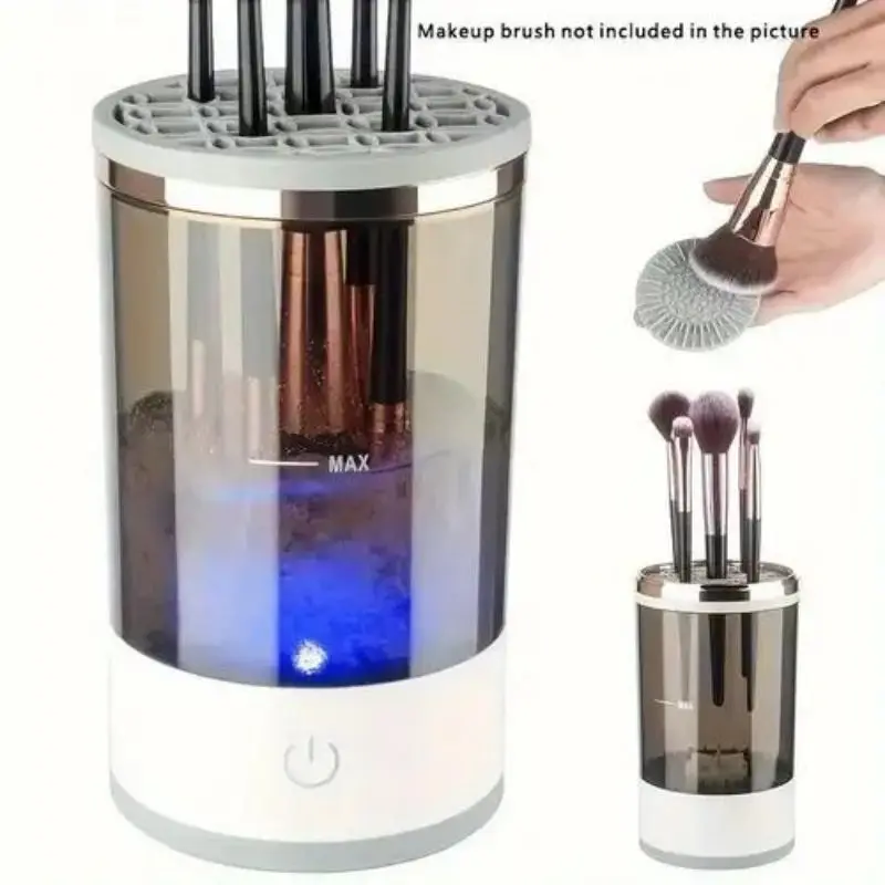 Portable Electric Makeup Brush Cleaning Machine Automatic Rotator with USB Charging Quick Drying Cosmetic Brush Cleaning Tool thumbnail 3
