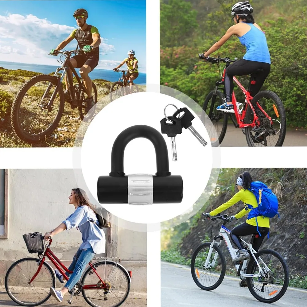 1 Pcs U-Shaped Lock Electric Vehicle Waterproof Anti-Theft Mountain Bike Anti-Hydraulic Shear Highway C-Level Lock Padlock thumbnail 6