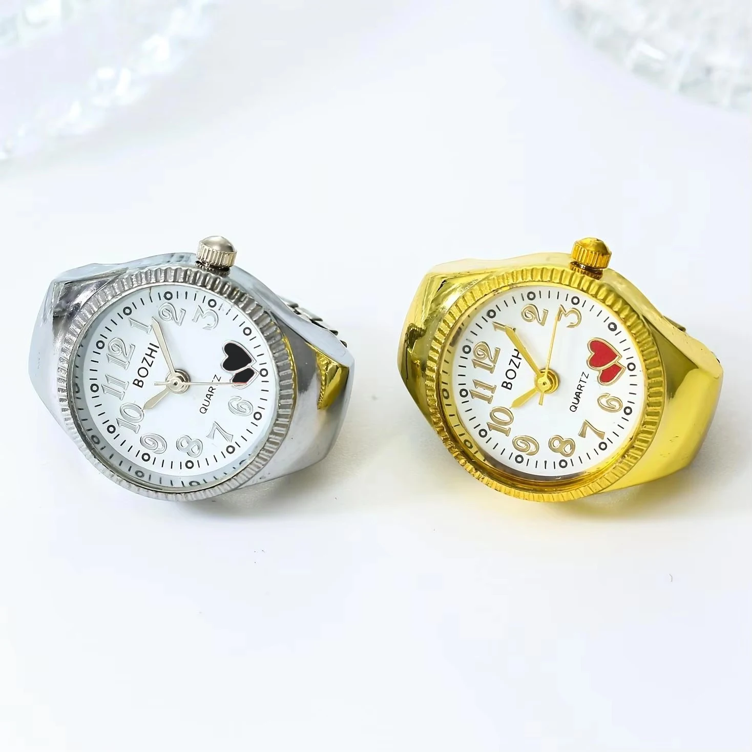 1pc Cool Fashion Watch Can See Time Gift Finger Watch Ring Ring Watch Finger Watch Mini Edition Personalized Pocket Watch