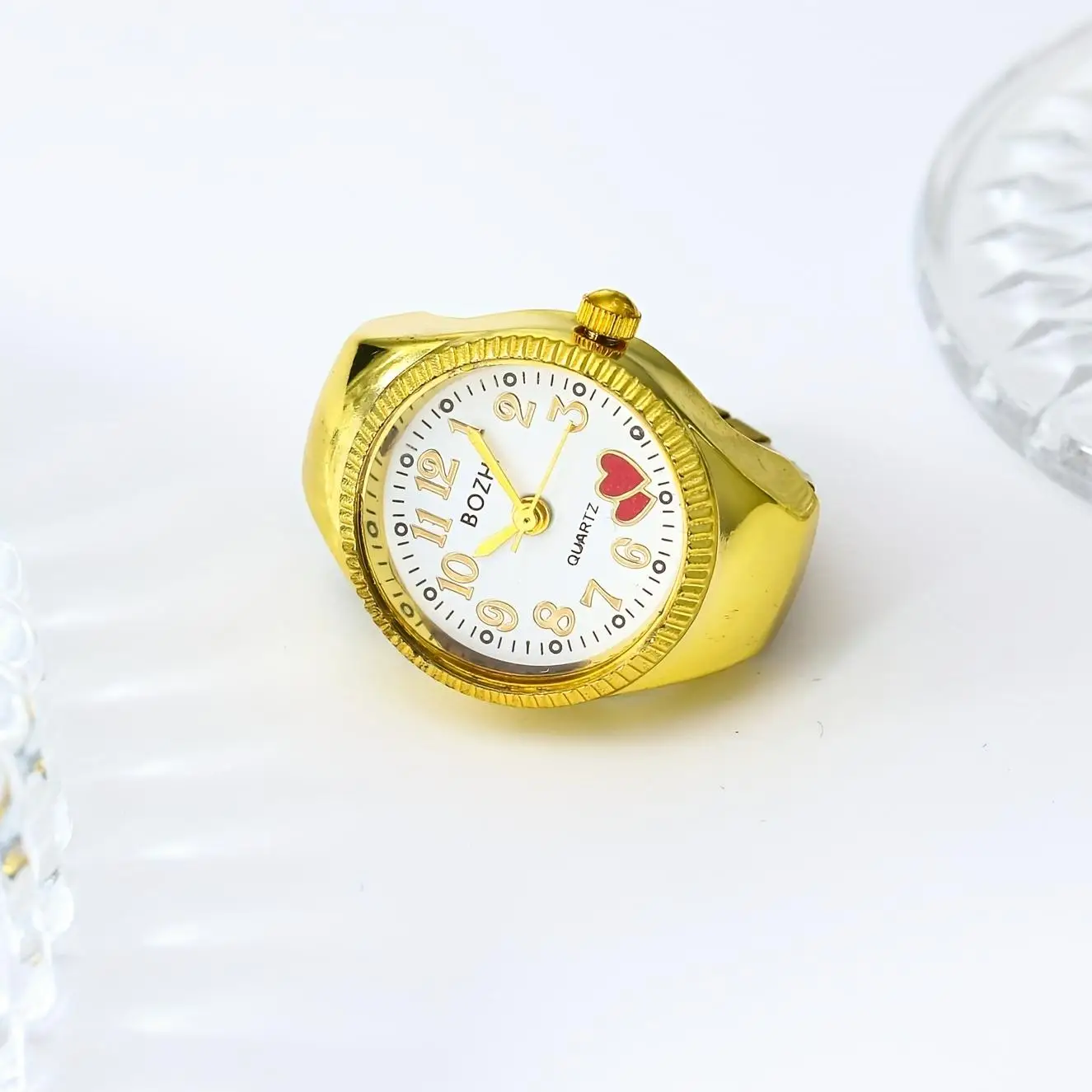 1pc Cool Fashion Watch Can See Time Gift Finger Watch Ring Ring Watch Finger Watch Mini Edition Personalized Pocket Watch thumbnail 2