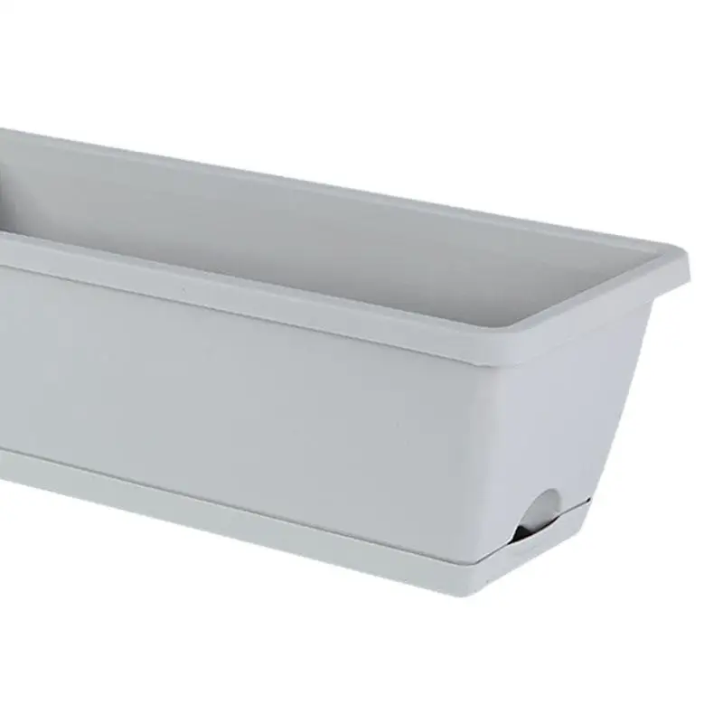 2 Pieces Window Box Planter Rectangular Organizer Decoration with Drainage Holes Plant Pot for Outdoor Garden Indoor Plants Home thumbnail 5