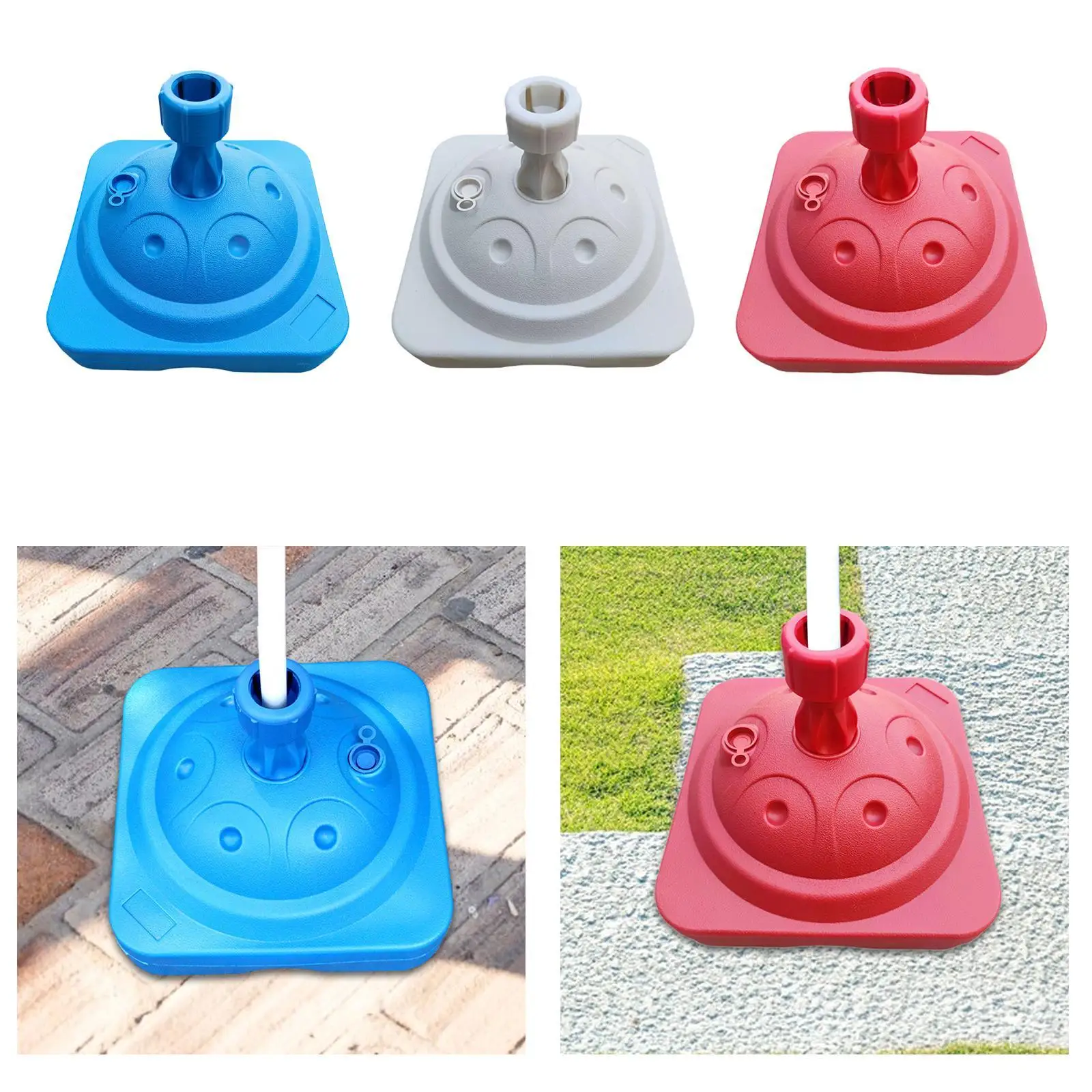 Parasol Stand Patio Umbrella Stand Parasol Replacement Square Stable Water thumbnail 3