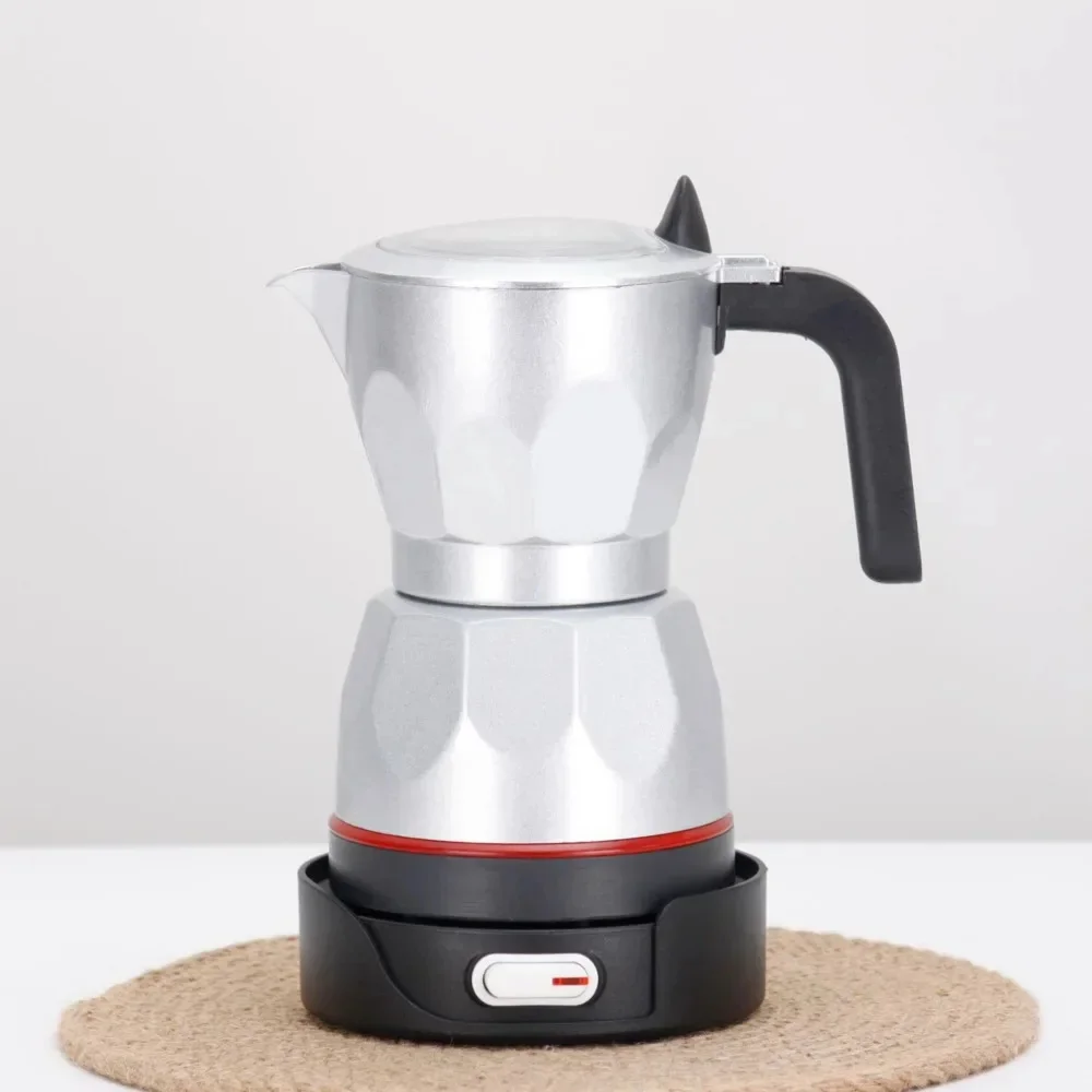110V 220V 150ml Home Transparent Electric Moka Pot Aluminum Moka Pot Coffee Maker Simple Portable Coffee Pot thumbnail 3