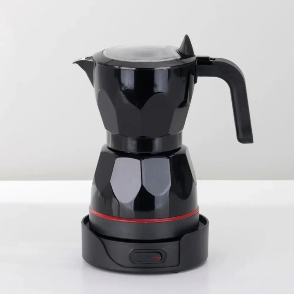 110V 220V 150ml Home Transparent Electric Moka Pot Aluminum Moka Pot Coffee Maker Simple Portable Coffee Pot thumbnail 2