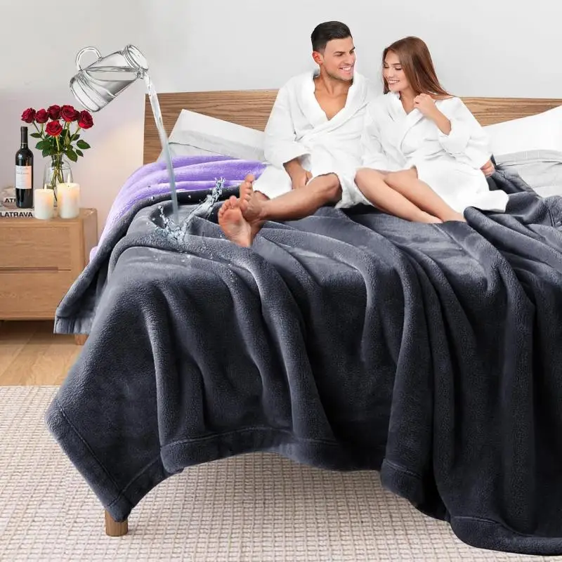 Waterproof Blanket for Bed Sofa Couch, Water Resistant Blanket，Reversible Leakproof Bed Cover for Adults Elderly Pets thumbnail 2