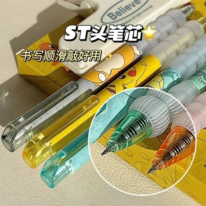 5pcs Pokemon Pens Pikachu Squirtle Charmander Cute Press Gel Pen Set Anime Cartoon School Office Stationery Supplies Kids Gifts thumbnail 5
