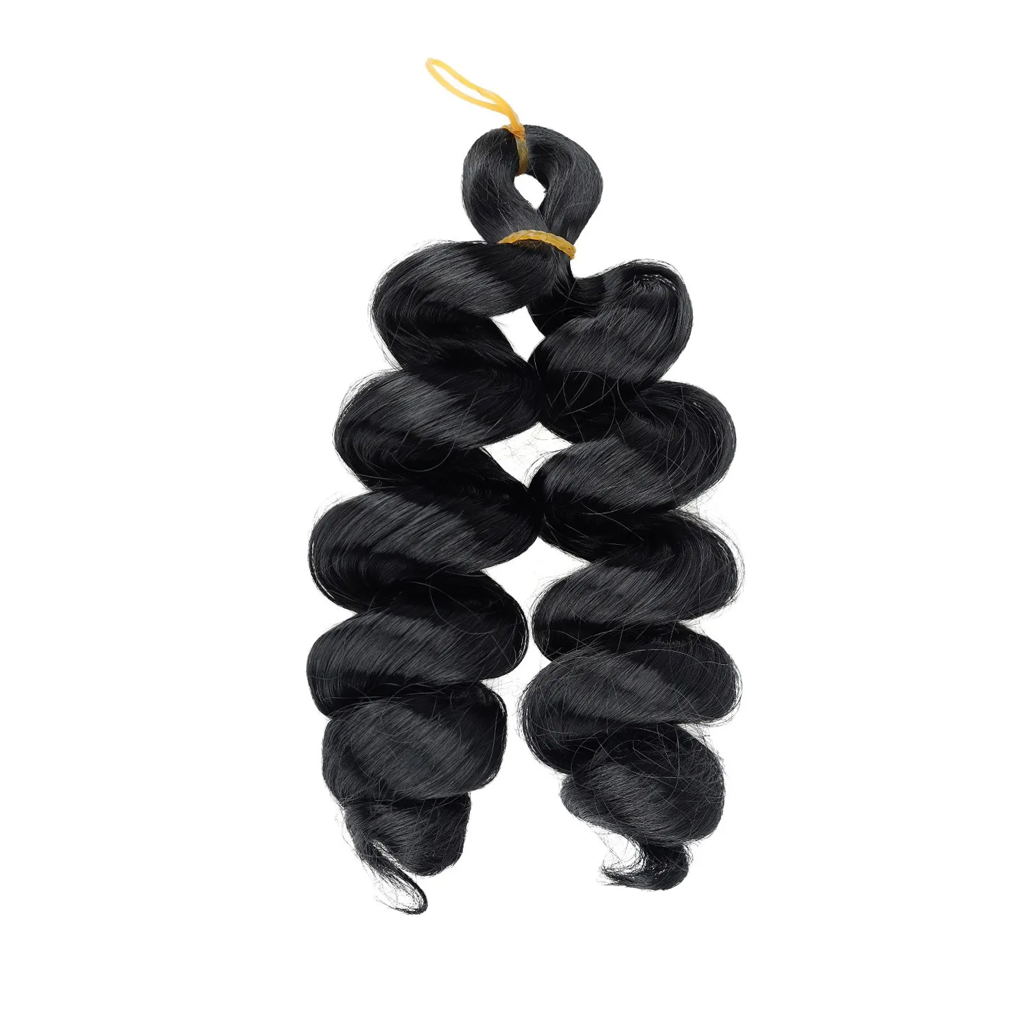 Spiral double curl crochet French spiral pattern synthetic wig length 30cm is suitable for wig braiding and wearing thumbnail 4