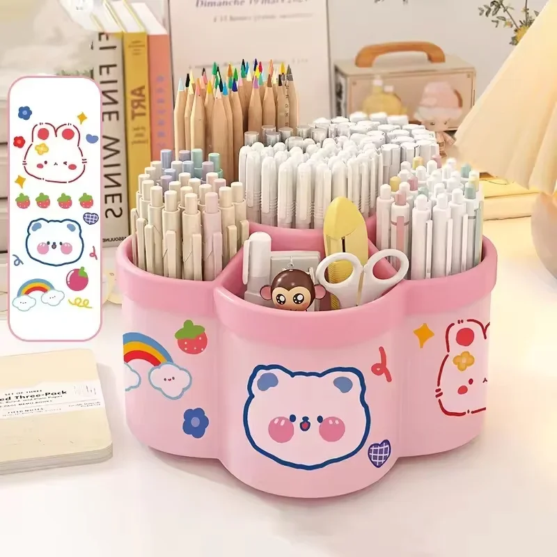 360° Rotating Pen Holder Multifunctional Desktop Organizer Back To School  for Stationery  Storage Box Multiple Office Supplies thumbnail 6