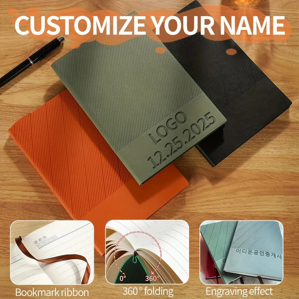 Custom A5 Notebook Personalized Name, Phone Number & Logo, Softcover Journal, Perfect for Gifts, Birthdays, Notebooks for School thumbnail 2