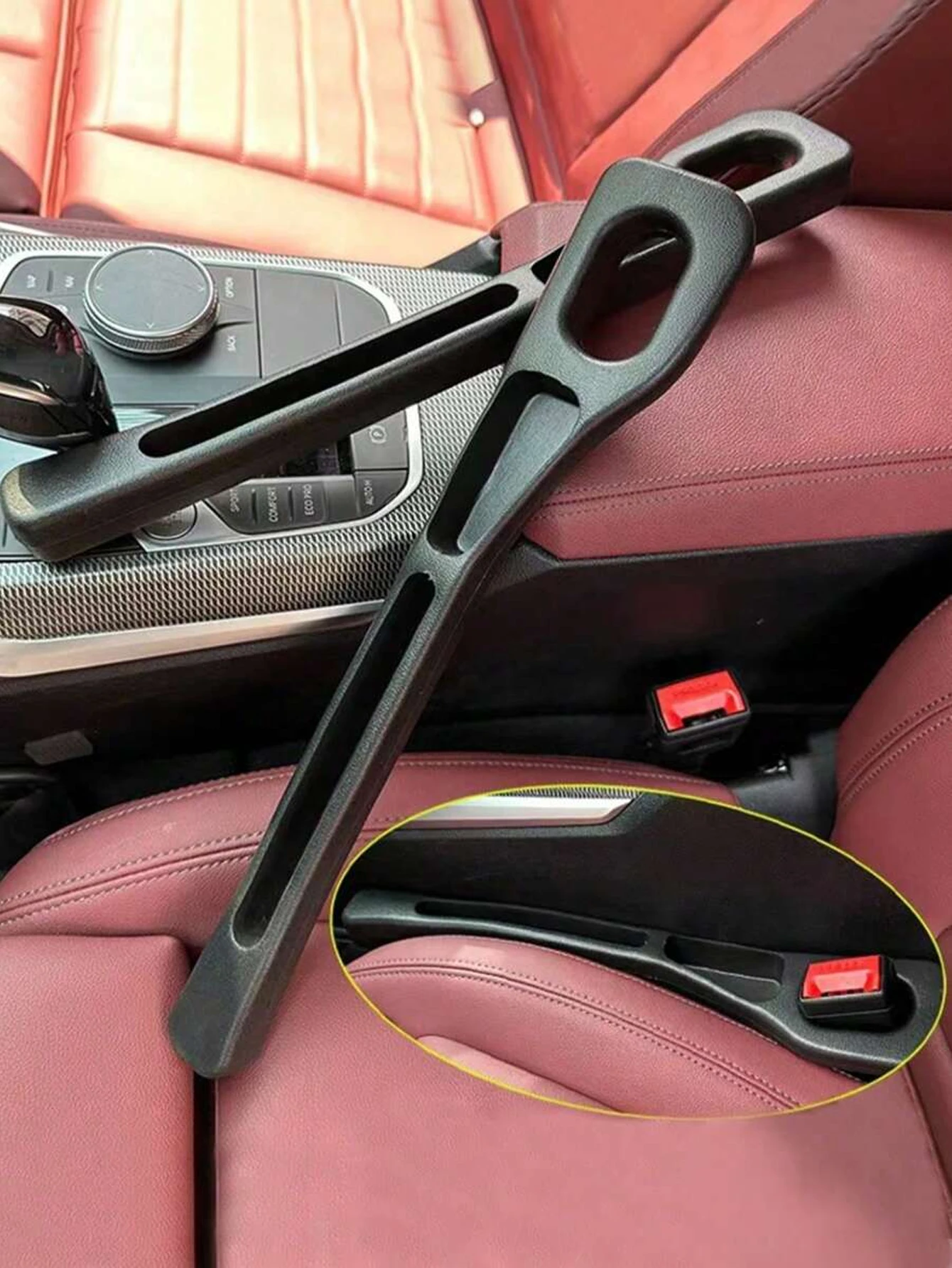 2pcs Car Seat Gap Filler, Dual Slot Design, Car Interior Accessories, Phone & Key Storage Box, Car Slot Pad, Seat Gap Fillers thumbnail 2