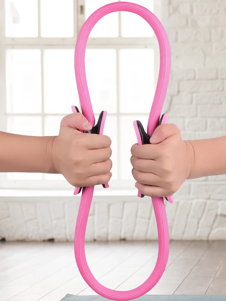 Pilates Ring Yoga Rings with Non Slip Handles Fitness Circle Portable Flexible Resistance Exercise Equipment for Women thumbnail 4