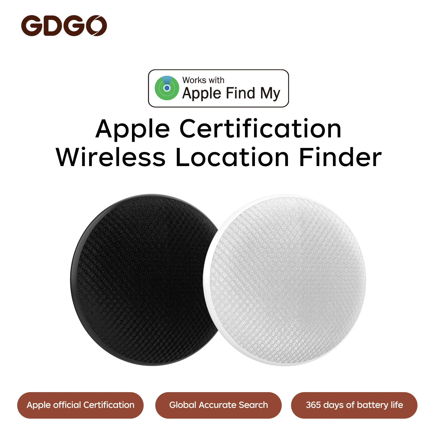 GDGO Apple MFi Certified Tracker | AirTag Alternative for Pets Collar & Bike | Anti-Lost Locator for Cats Dogs iphone
