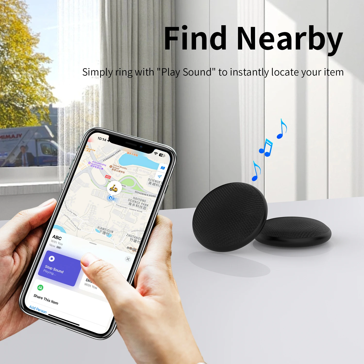 GDGO Apple MFi Certified Tracker | AirTag Alternative for Pets Collar & Bike | Anti-Lost Locator for Cats Dogs iphone thumbnail 5