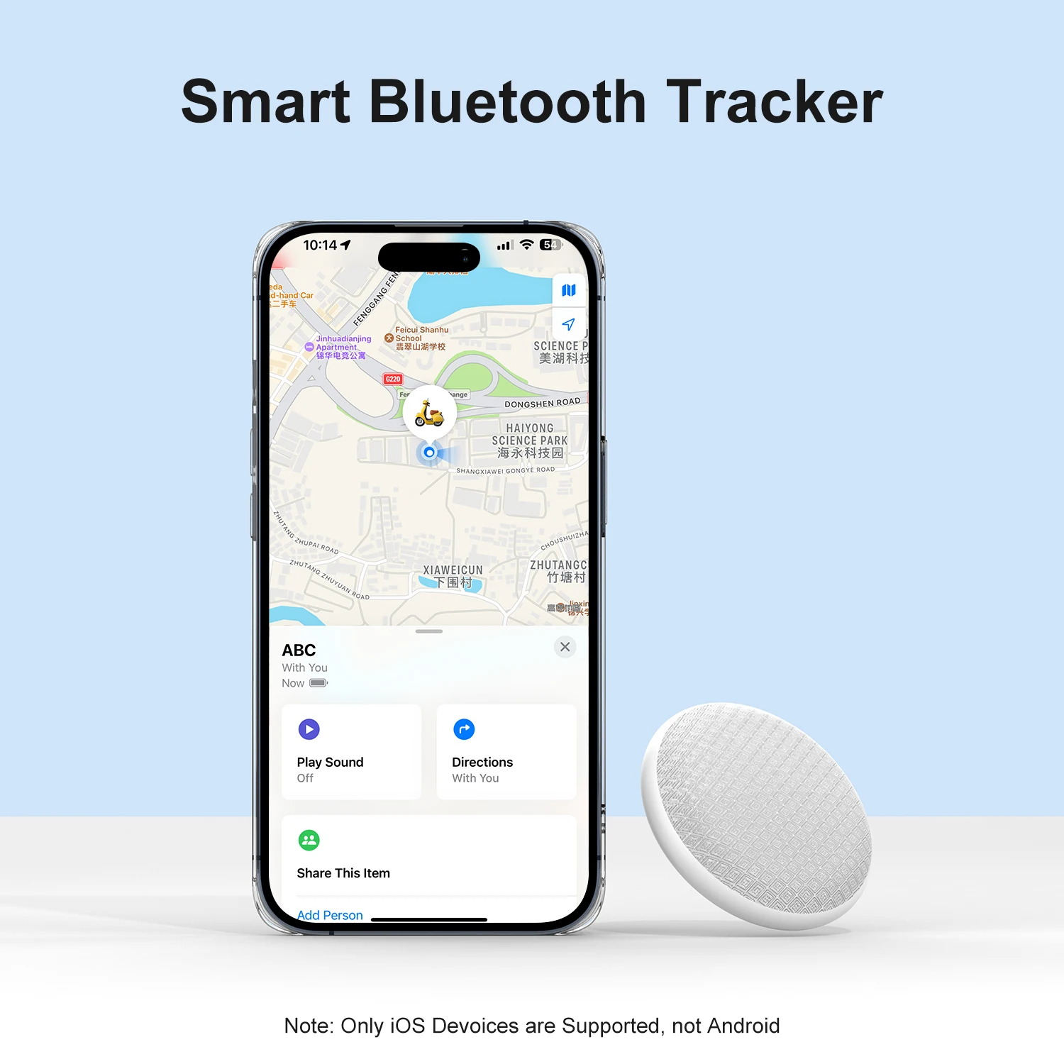GDGO Apple MFi Certified Tracker | AirTag Alternative for Pets Collar & Bike | Anti-Lost Locator for Cats Dogs iphone thumbnail 2