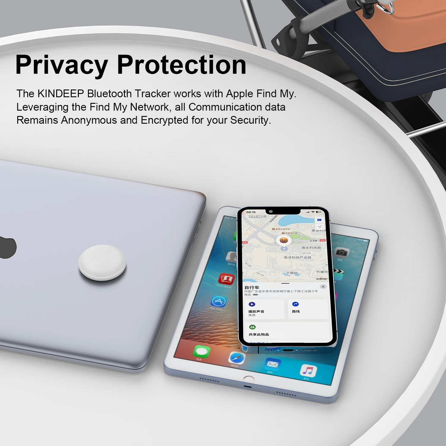 GDGO Apple MFi Certified Tracker | AirTag Alternative for Pets Collar & Bike | Anti-Lost Locator for Cats Dogs iphone thumbnail 4