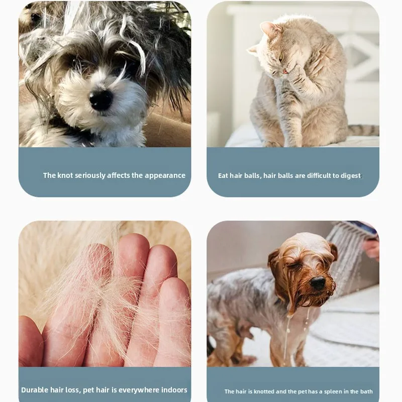 3 In 1 Pet Deshedding Brush Dog Hair Remover Pet Fur Knot Cutter Puppy Cat Comb Brushes Dogs Grooming Shedding Supplies thumbnail 5