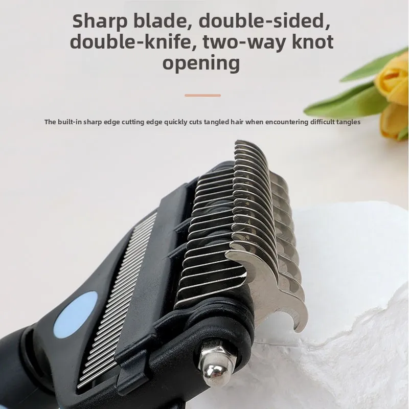 3 In 1 Pet Deshedding Brush Dog Hair Remover Pet Fur Knot Cutter Puppy Cat Comb Brushes Dogs Grooming Shedding Supplies thumbnail 6