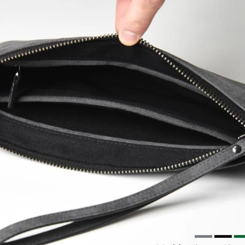 Large Capaci Casual Portable Men's Business Clutch Bag Soft Surface Ort Large Capaci Leather Wallet Coin Purse Casual Phone Bags thumbnail 2