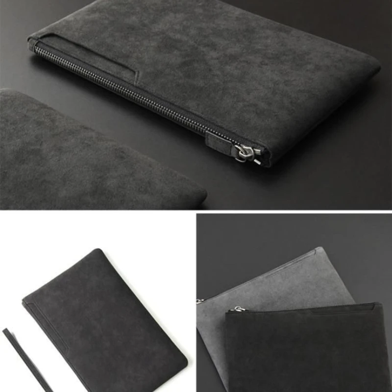 Large Capaci Casual Portable Men's Business Clutch Bag Soft Surface Ort Large Capaci Leather Wallet Coin Purse Casual Phone Bags thumbnail 4