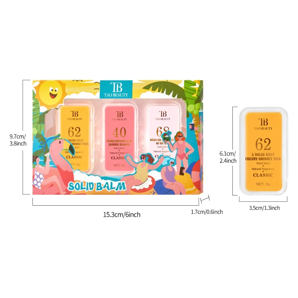 3Pcs Fruit Aroma Solid Perfume Balm Box Set Romantic Long Lasting Body Fragrance Men Women Portable Solid Perfume Deodorant Gift thumbnail 4