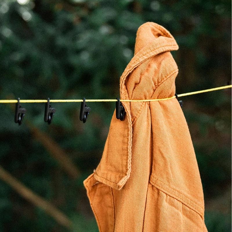 Outdoor Clothesline Portable Storage Lanyard Adjustable Windproof Camping Clothesline Drying Line Camping Accessories For Hiking thumbnail 4