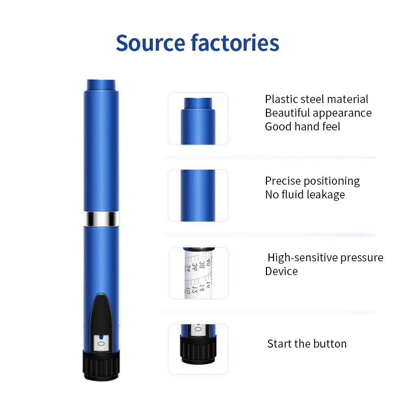 3ml Cartridge Metal Reusable Insulin Pen Injector Pen for V1 V2 Weight Loss Injection Pen thumbnail 3